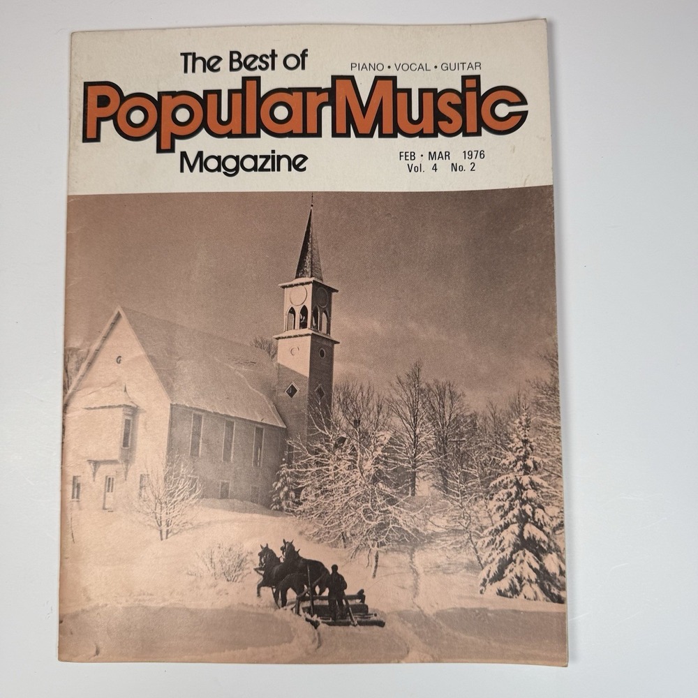 The Best Of Popular Music Magazine Feb Mar 1976 Vol 4 #2 Piano Vocal Guitar Vtg